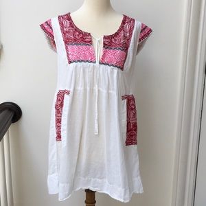 Anthropologie embroidered beach coverup size XS
